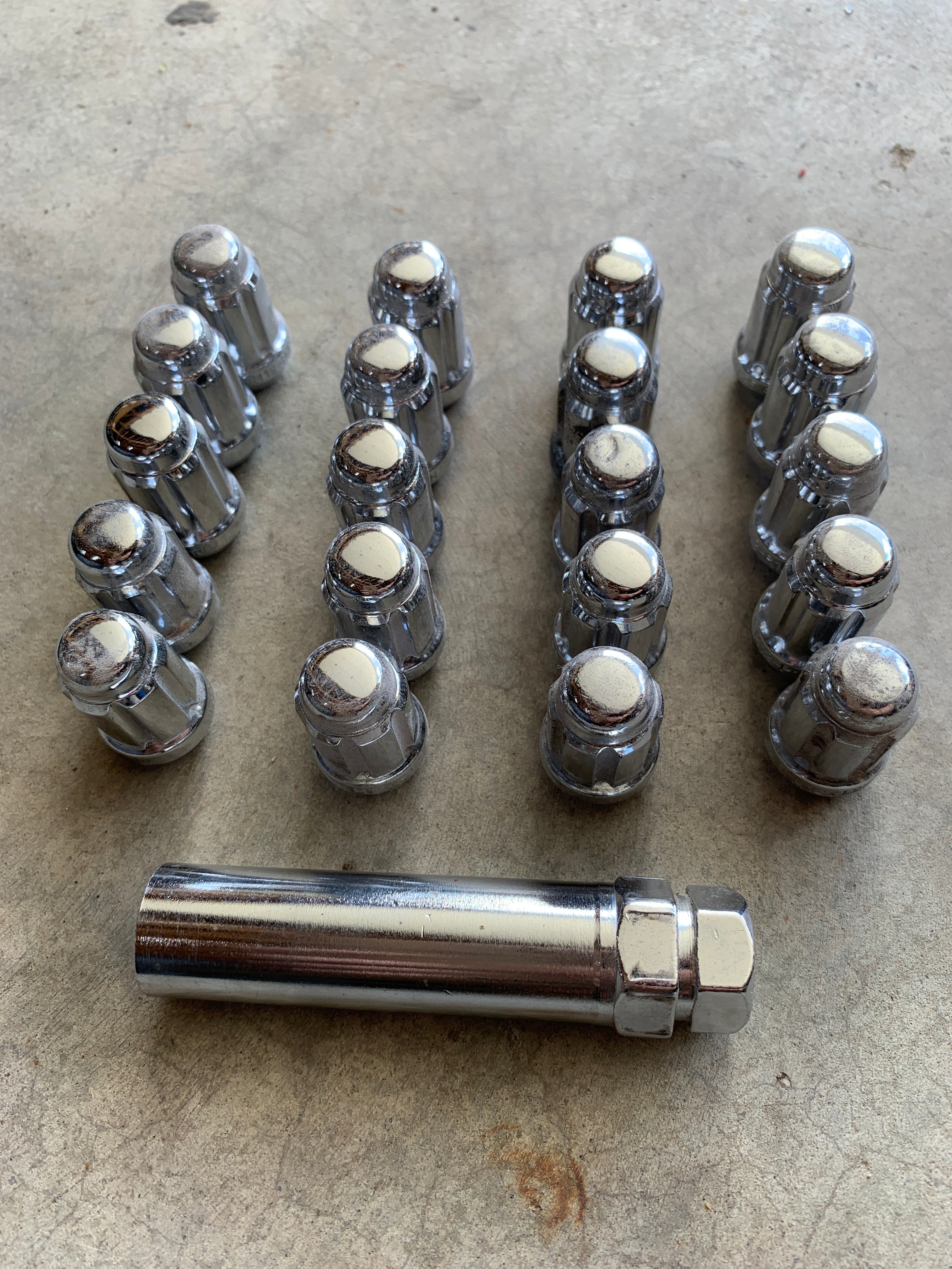 Locknut Wheel Nut SET, M12 x1.25