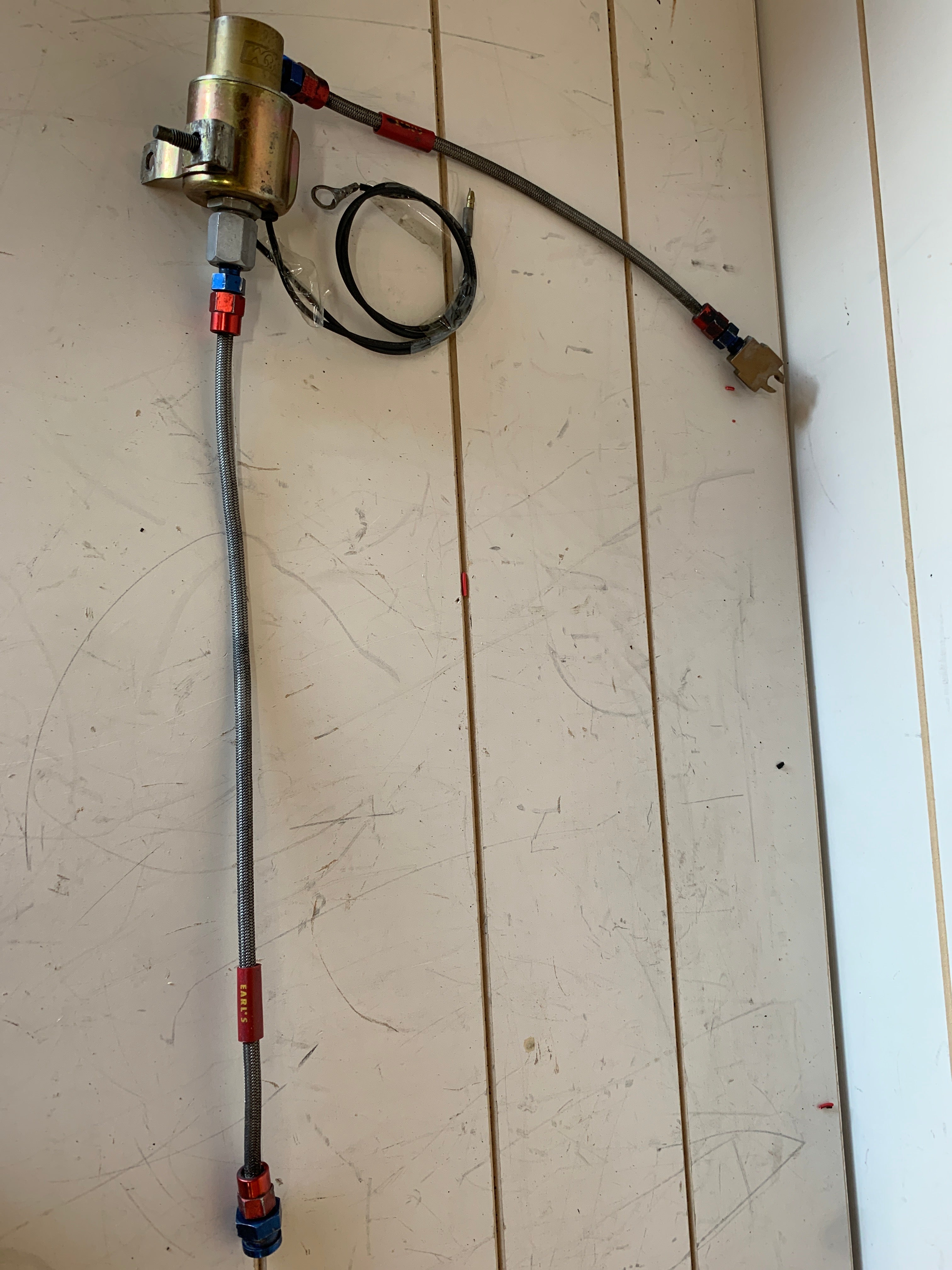 B&M Launch Control LINE LOCK Solenoid + braided lines