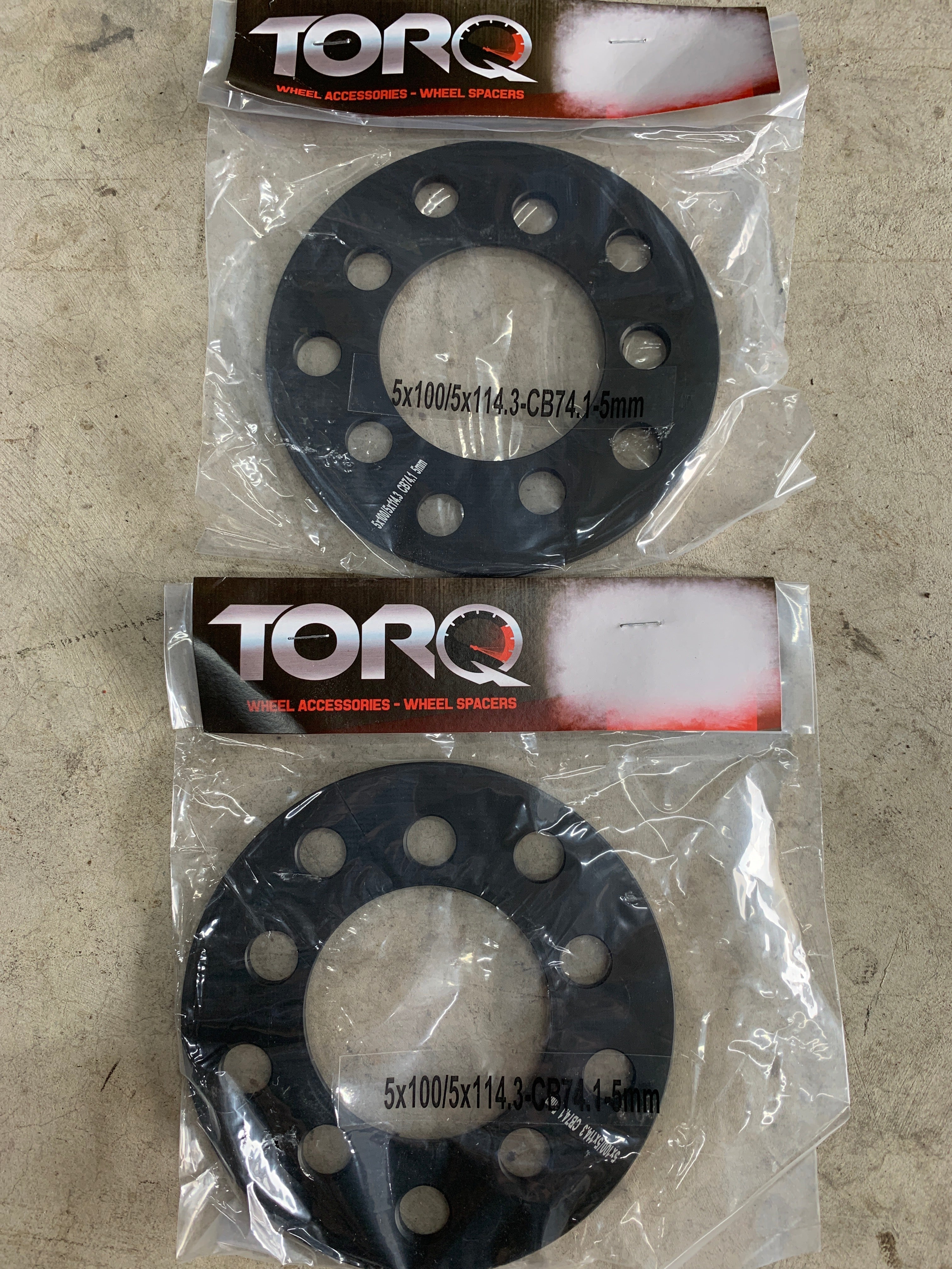 NEW Torq Slip on Spacers 5mm, 5x114.3