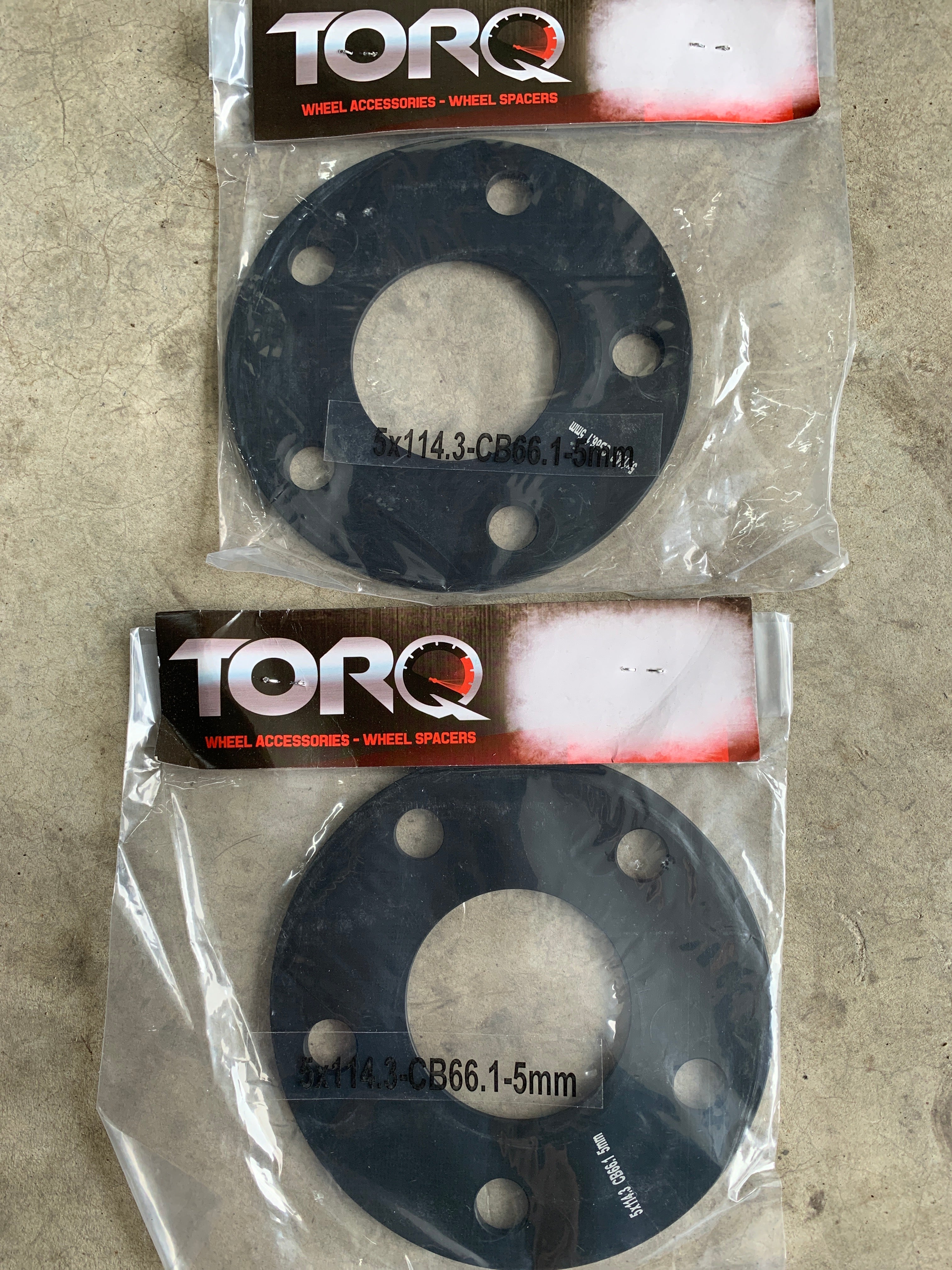 NEW Torq Slip on Spacers 5mm, 5x114.3