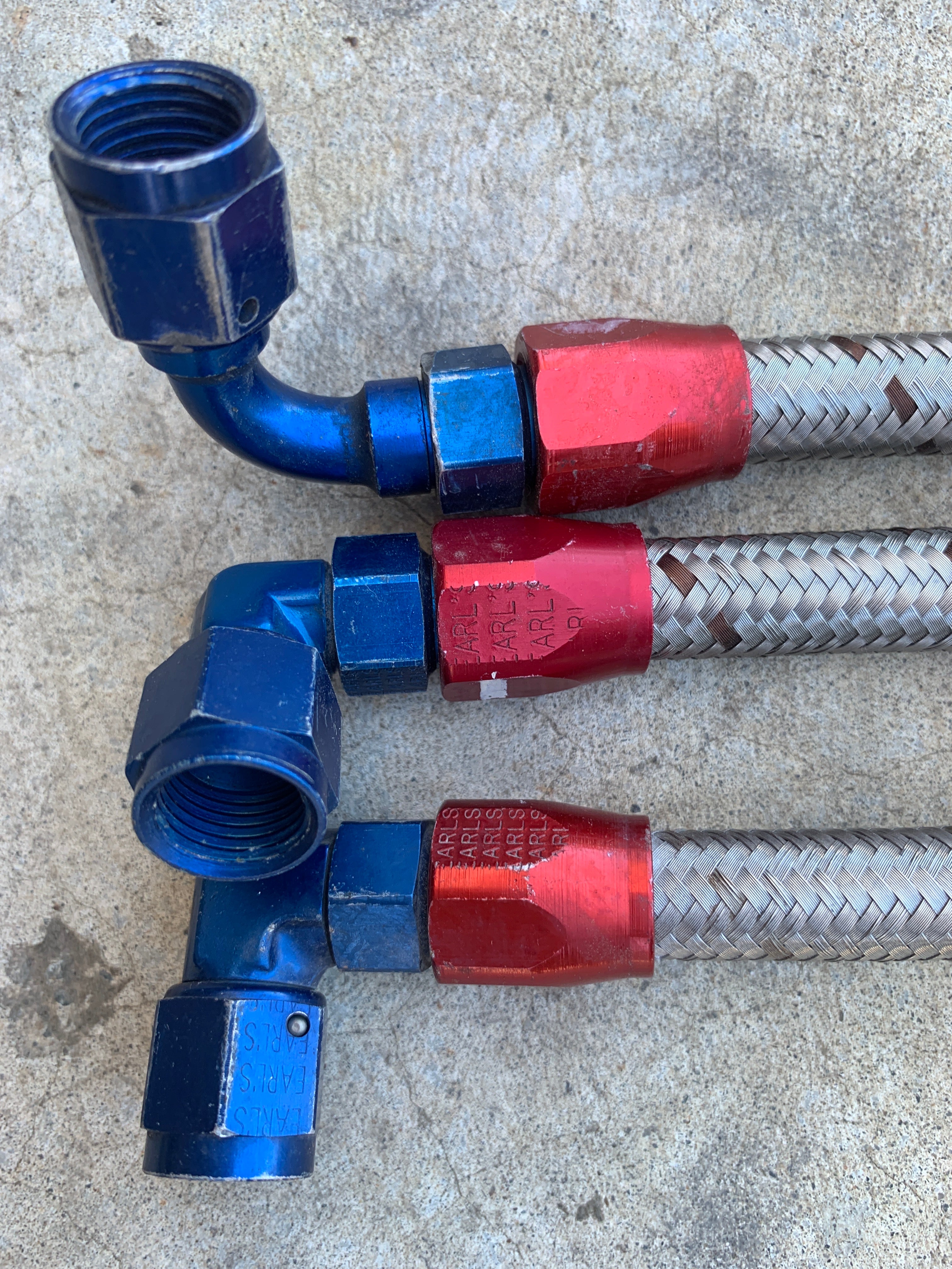 EARLS Braided Fuel Lines w/fittings