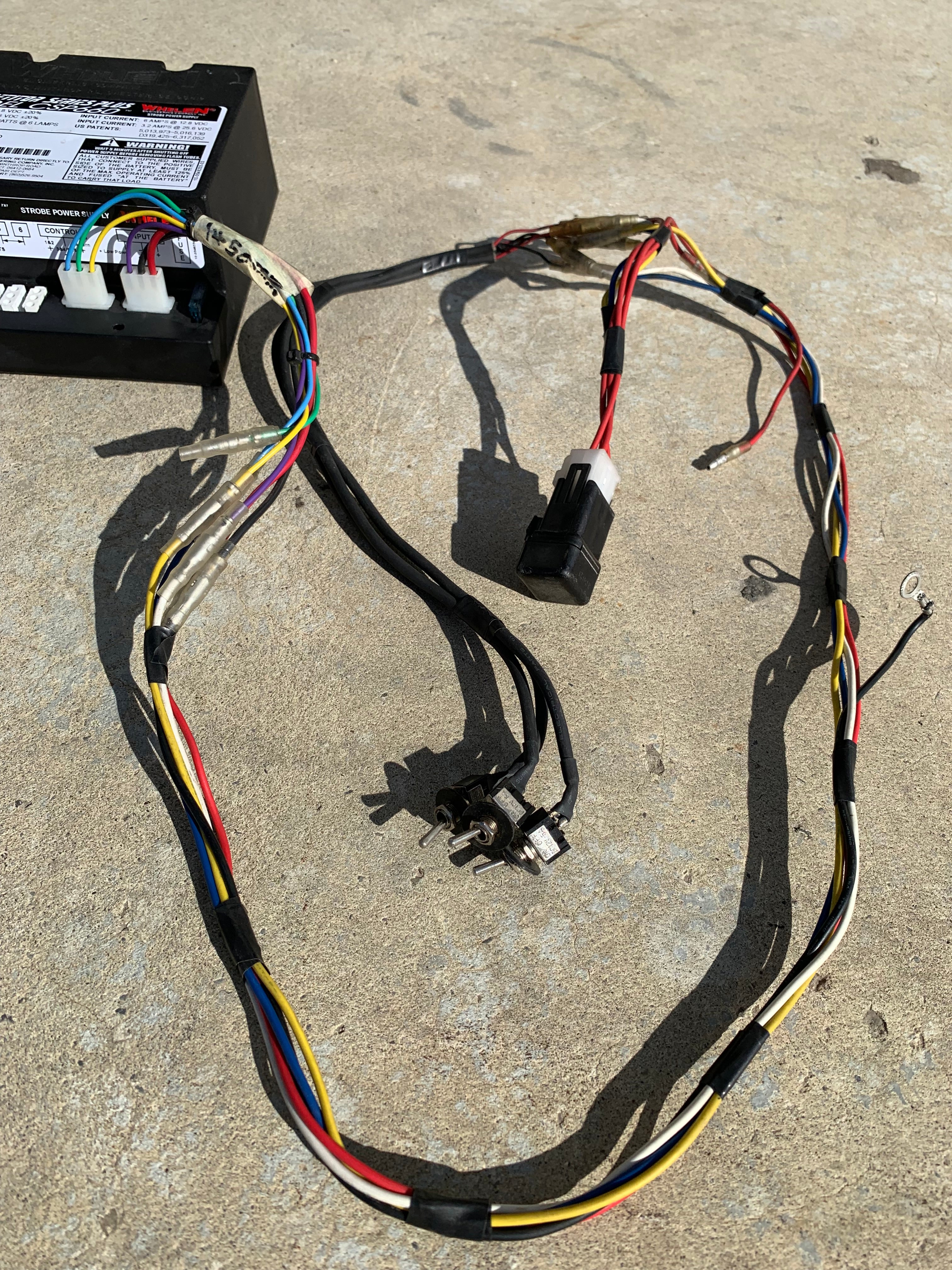 WHELEN 6 Lamp Strobe Light Power Supply w/loom