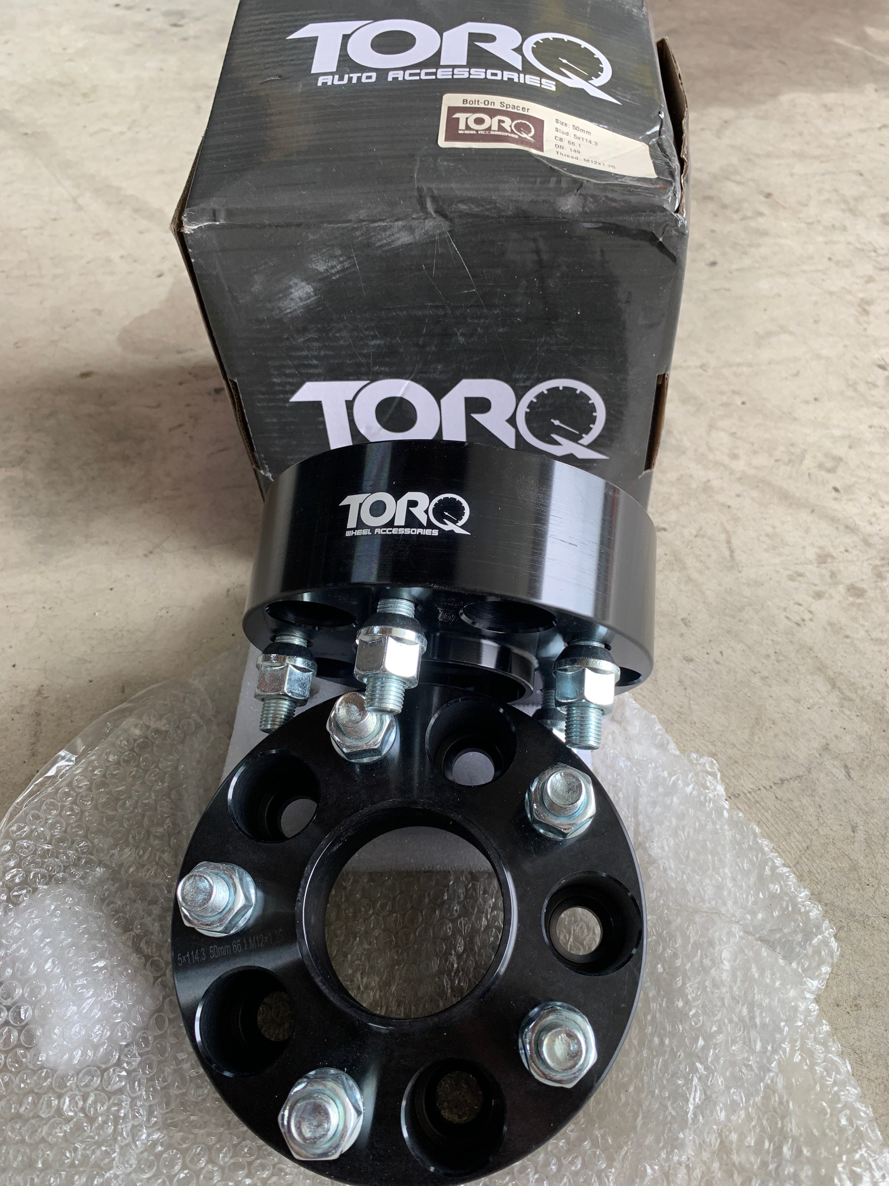 NEW Torq Bolt on Wheel Spacers 50mm