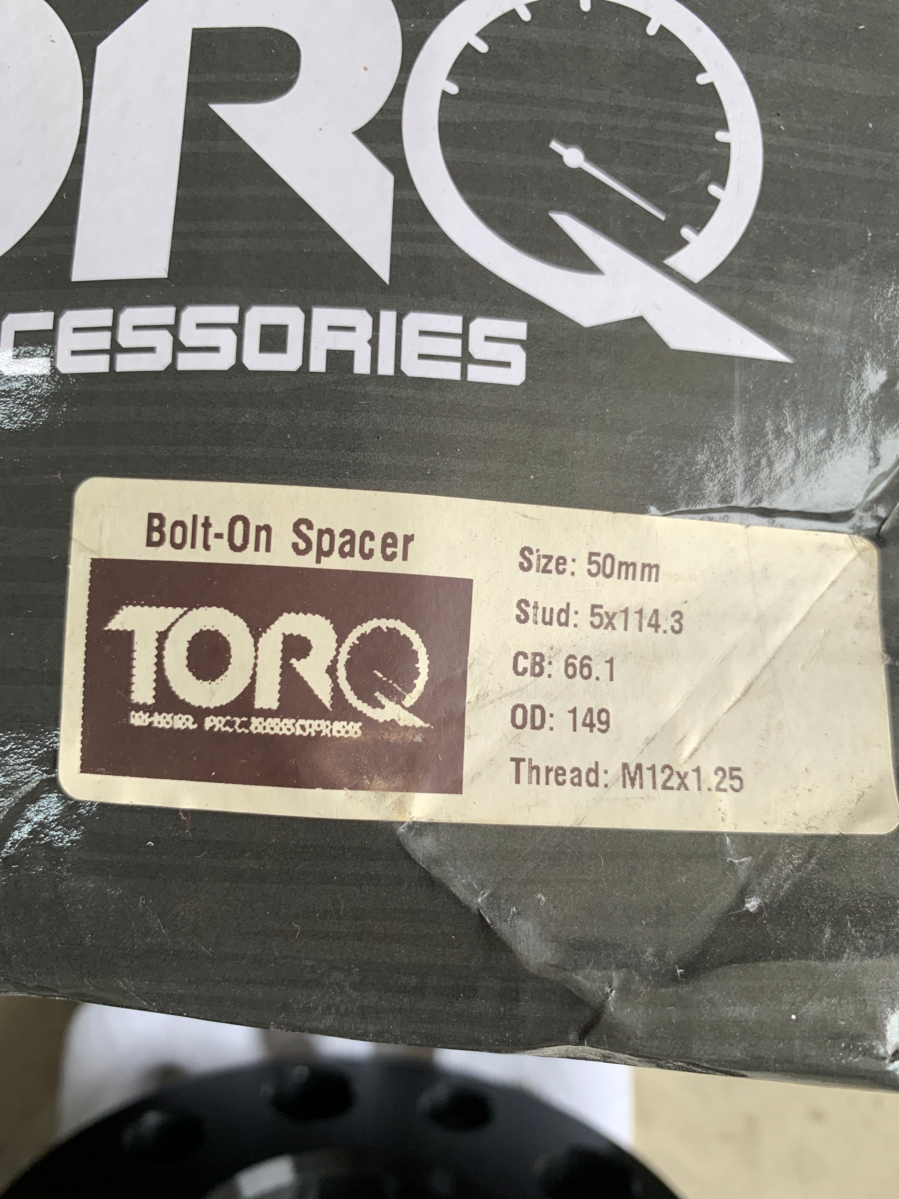 NEW Torq Bolt on Wheel Spacers 50mm