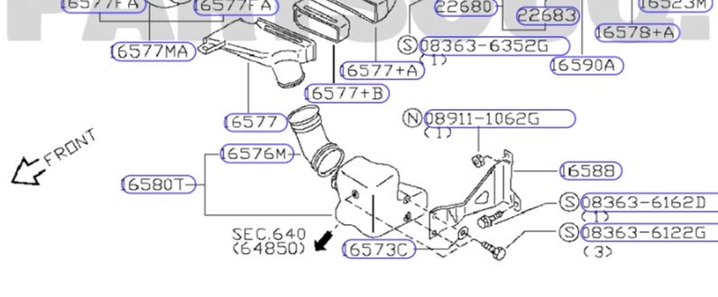 Air Box Intake Resonator, R32 GT-R