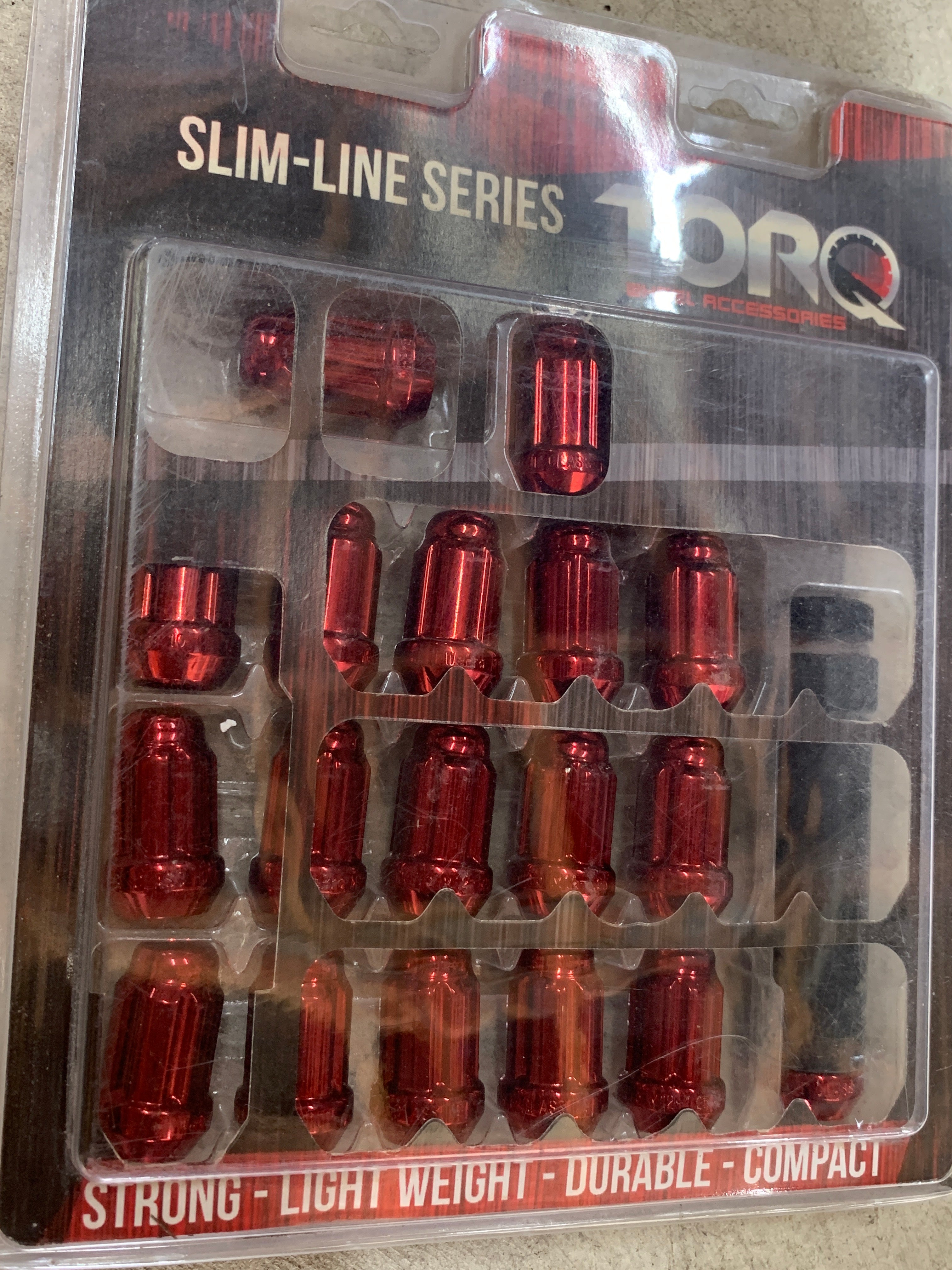 NEW Torq Slim Line Wheel Nuts - Red