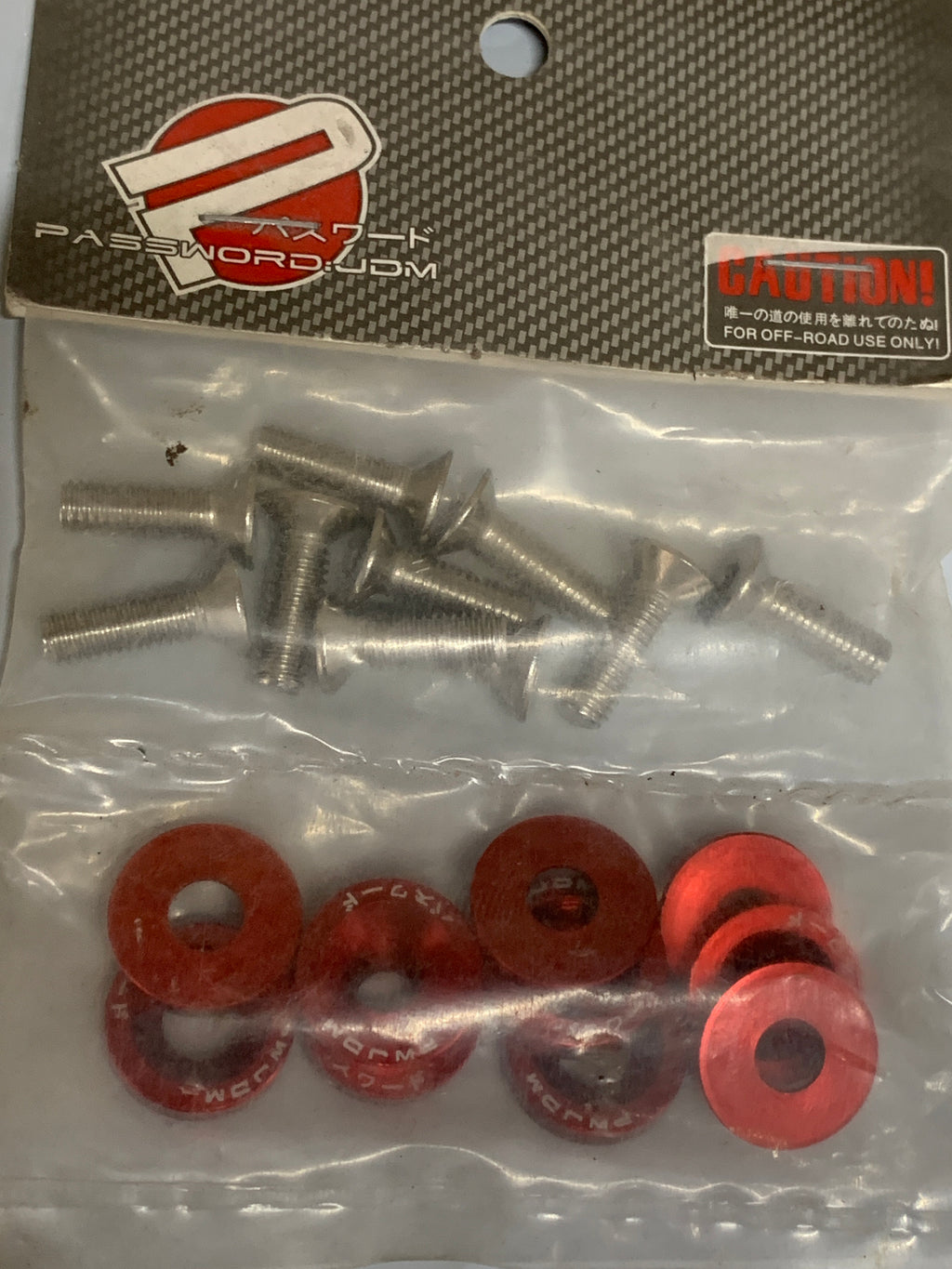 NEW Password JDM Guard Washers RED