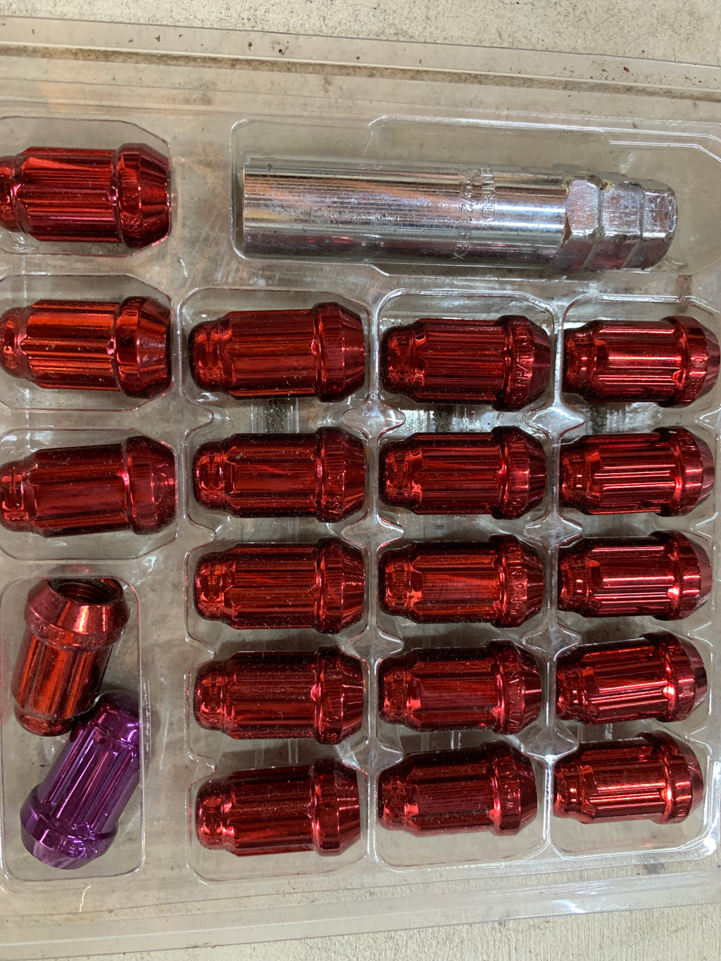 NEW Torq Slim Line Wheel Nuts - Red