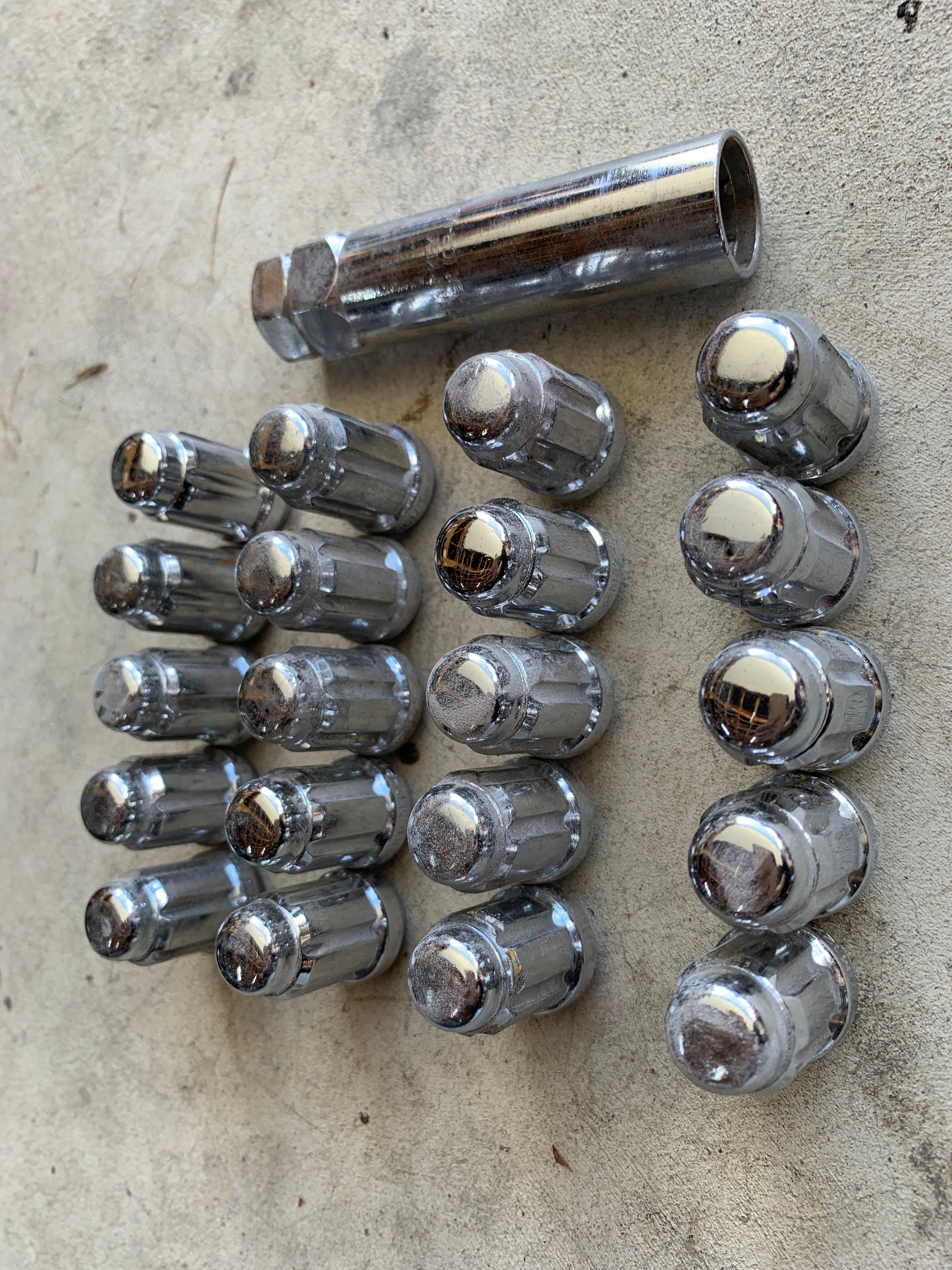 Locknut Wheel Nut SET, M12 x1.25