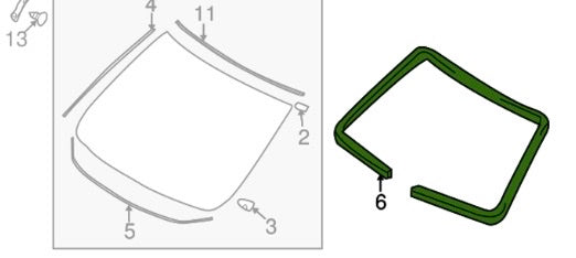 *NISSAN Rear Window Damp Seal