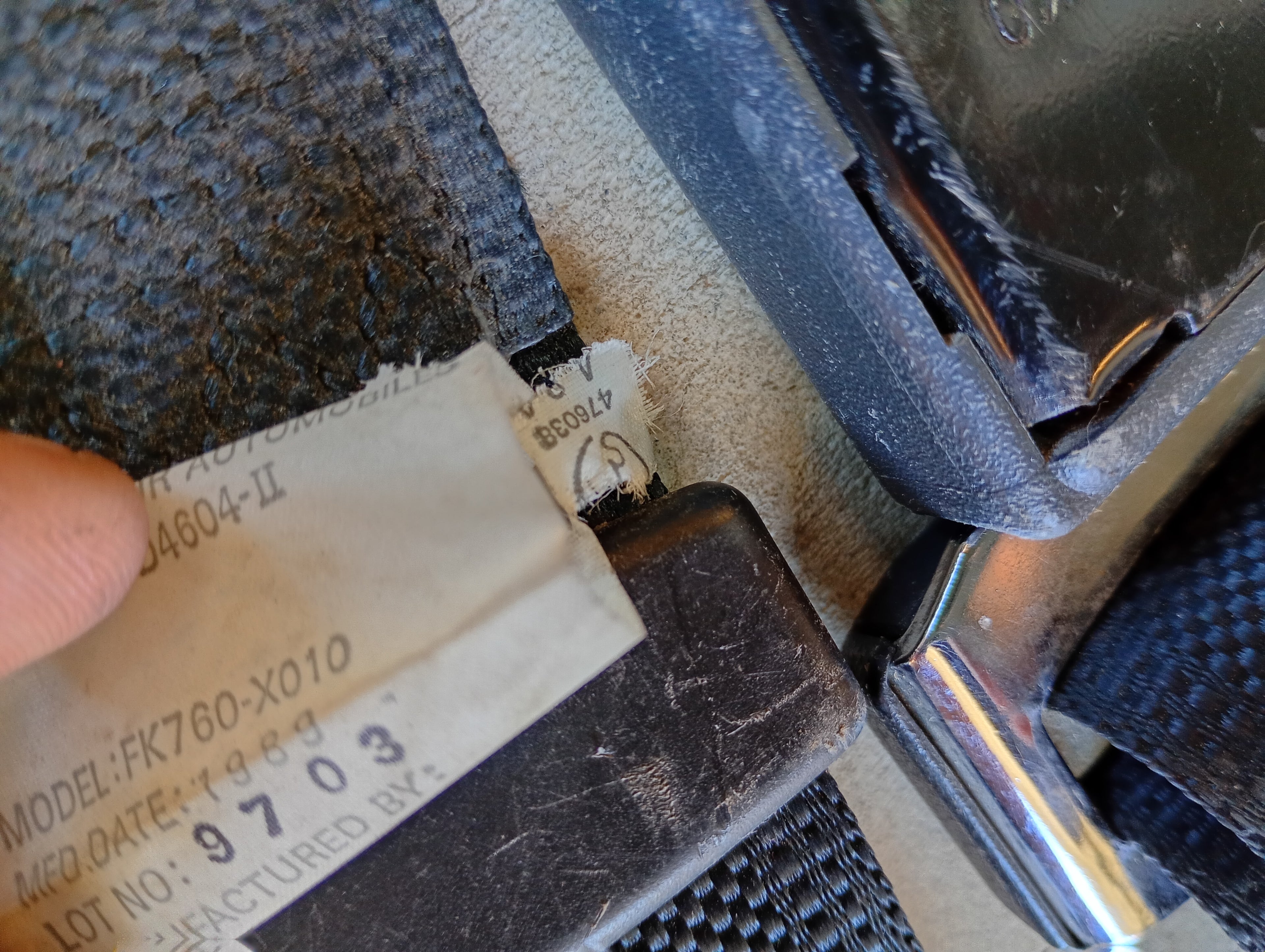Rear Lap Belt, R32 GTR mfd:1989