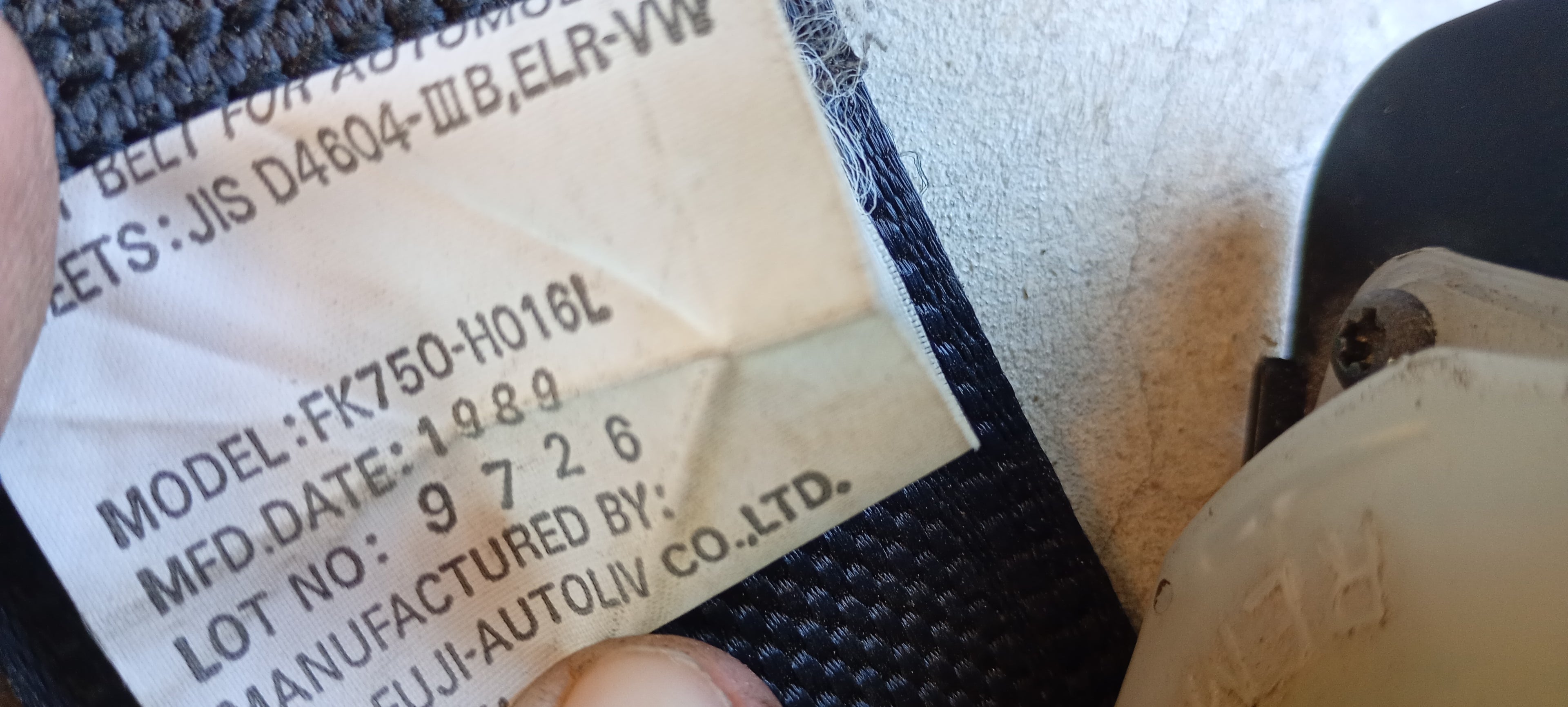 LEFT Rear Seat Belt, R32 GTR MFD1989