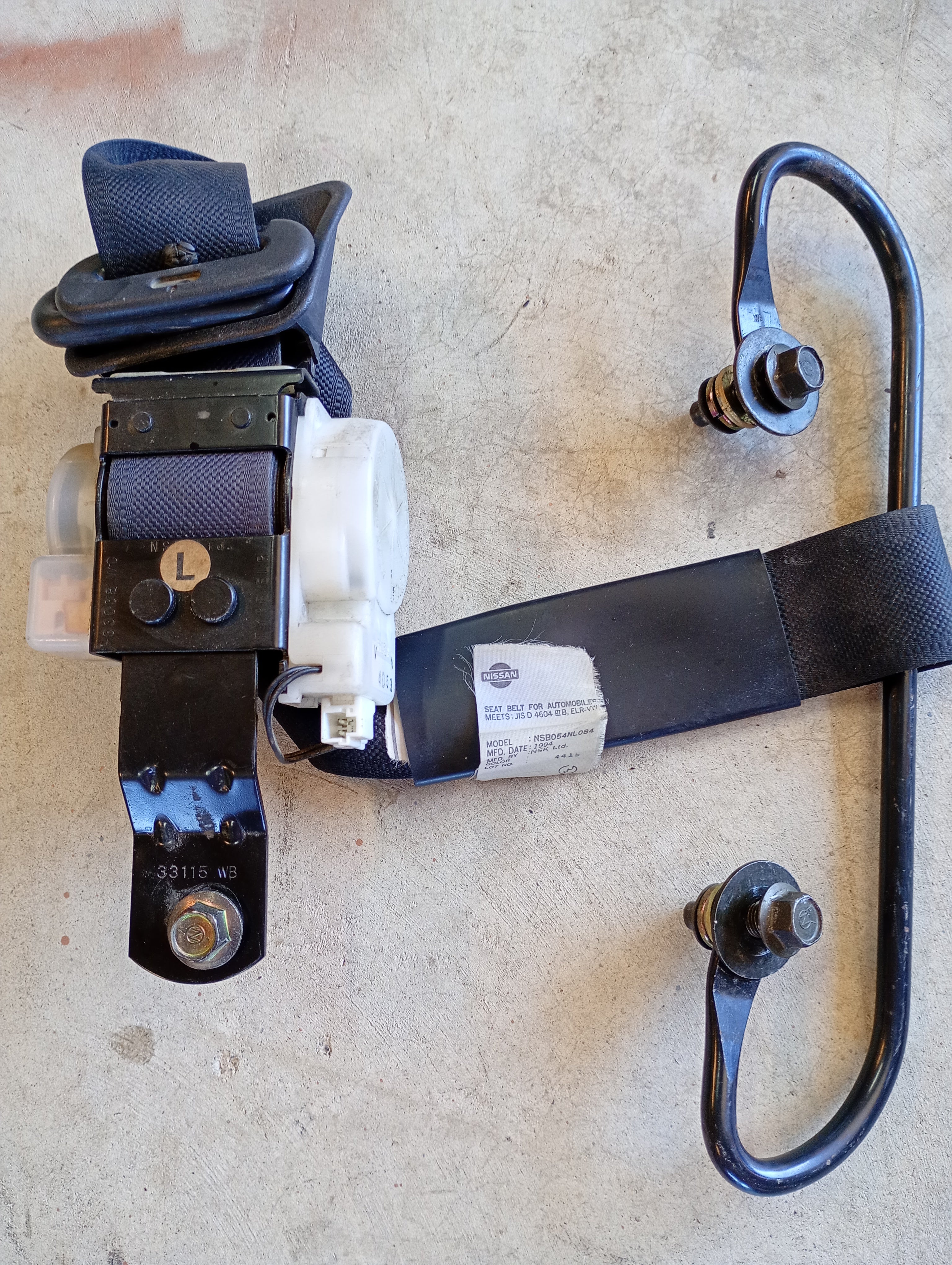 Front Left Seat Belt, R32 GTR mfd1994
