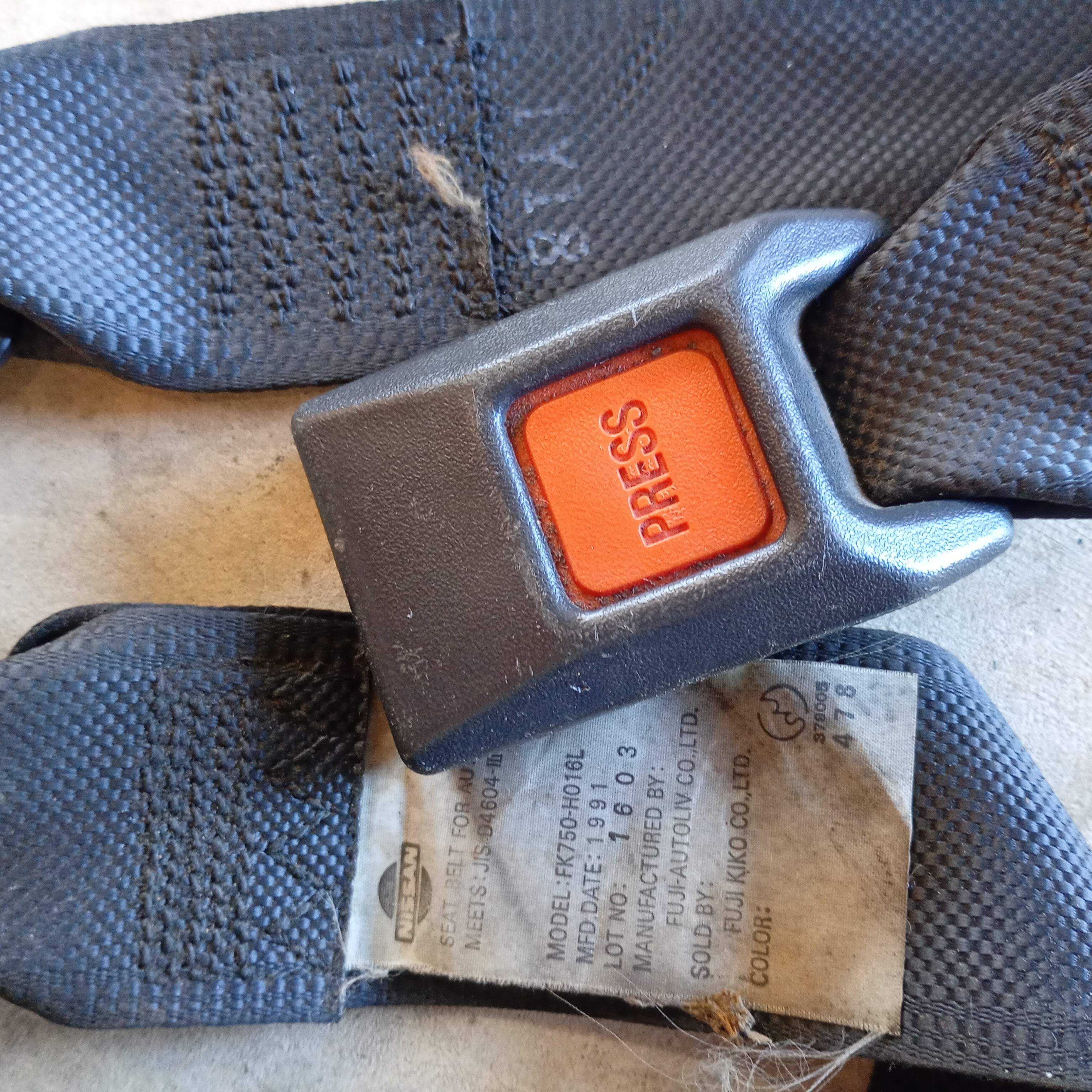 LEFT Rear Seat Belt, R32 GTR MFD1991
