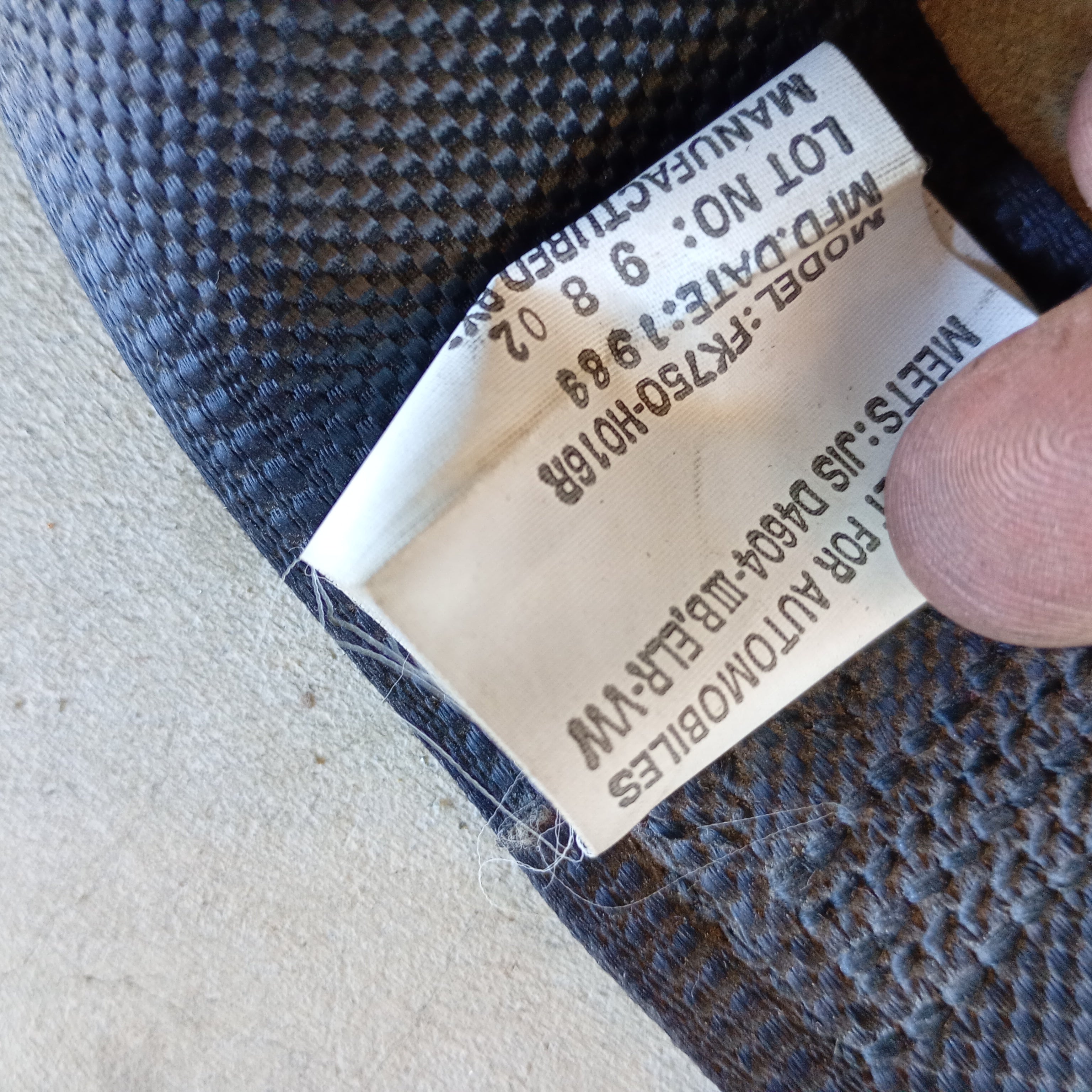 RIGHT Rear Seat Belt, R32 GTR MFD1989